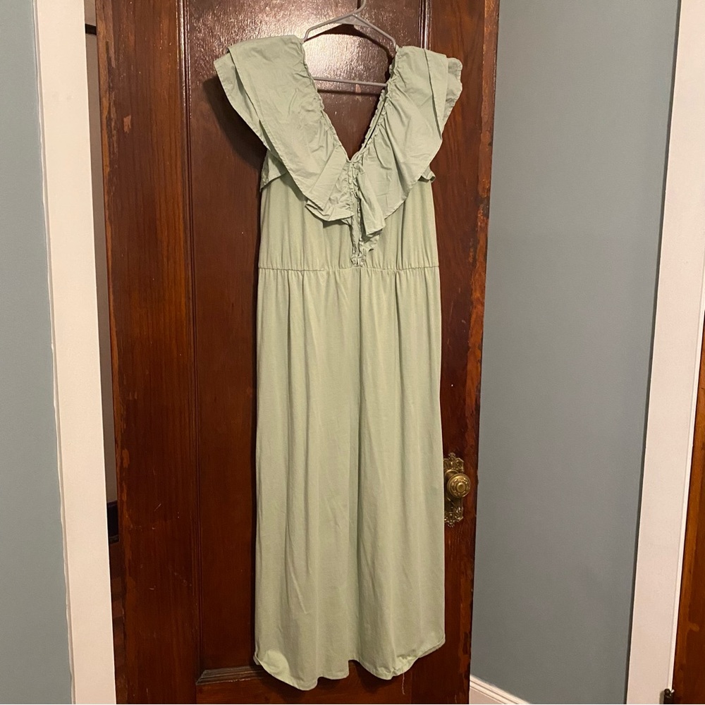 Eloquii Maxi Dress with Flutter Sleeves